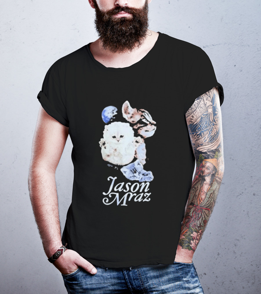 Jason Mraz Cute White Cat T-Shirt
