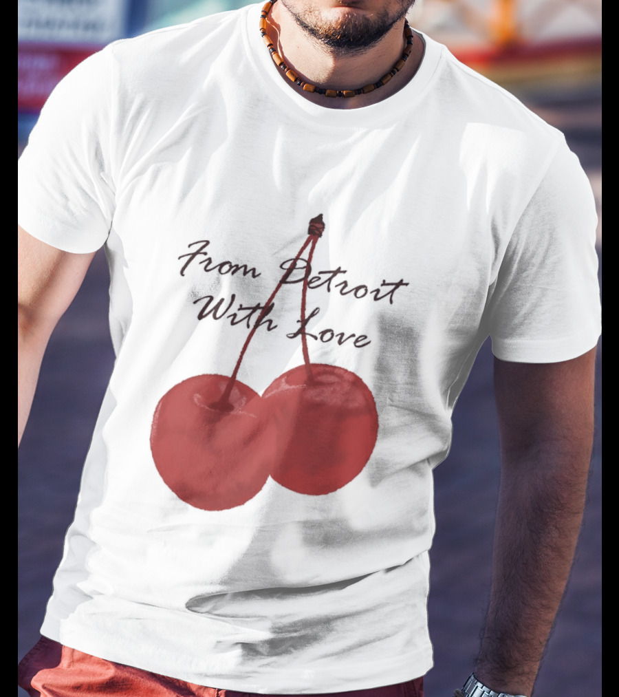 Detroit Lions From Detroit With Love Cherries T-Shirt