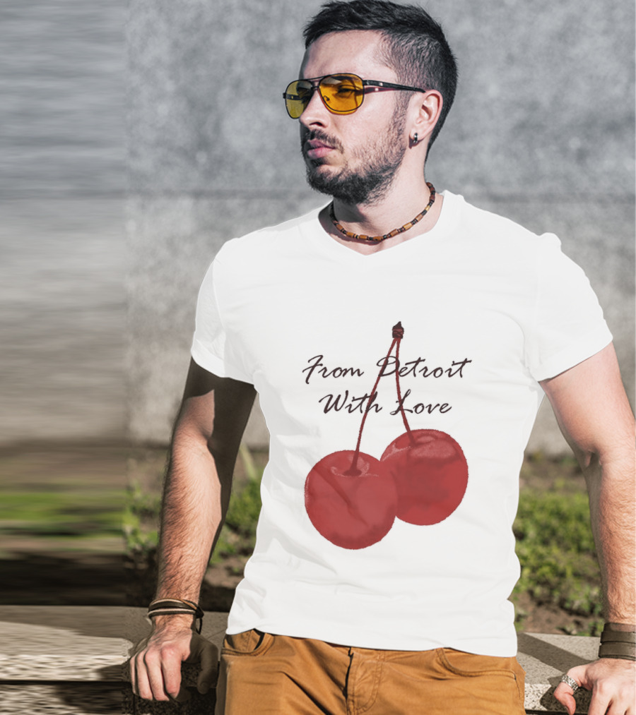Detroit Lions From Detroit With Love Cherries T-Shirt