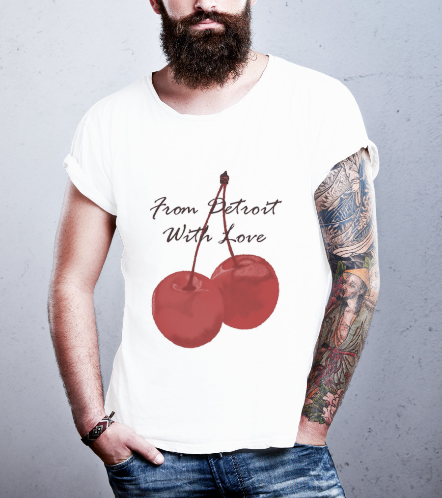 Detroit Lions From Detroit With Love Cherries T-Shirt