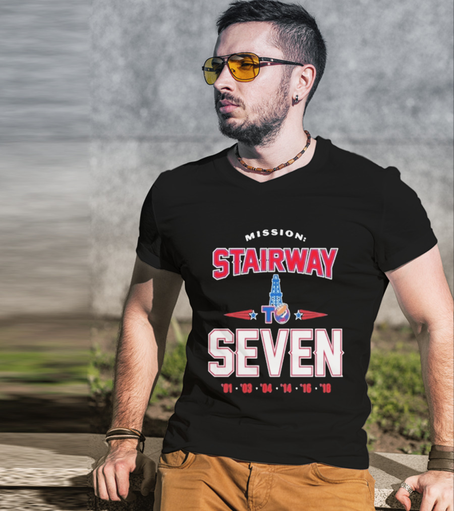 Mission Stairway To Seven New England Patriots Quest For 7th Title T-Shirt