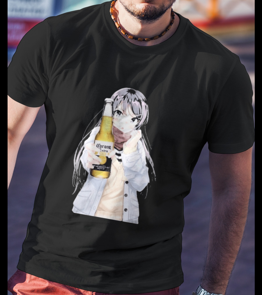 Corona Extra Anime Waifu Rabbit Beer Fusion T-Shirt