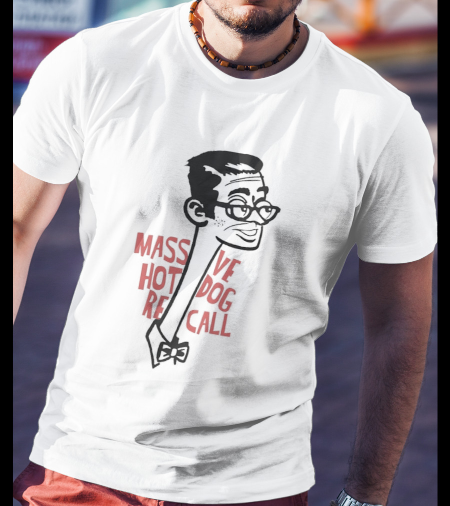 Massive Hot Dog Recall Bowtie Character Sketch T-Shirt