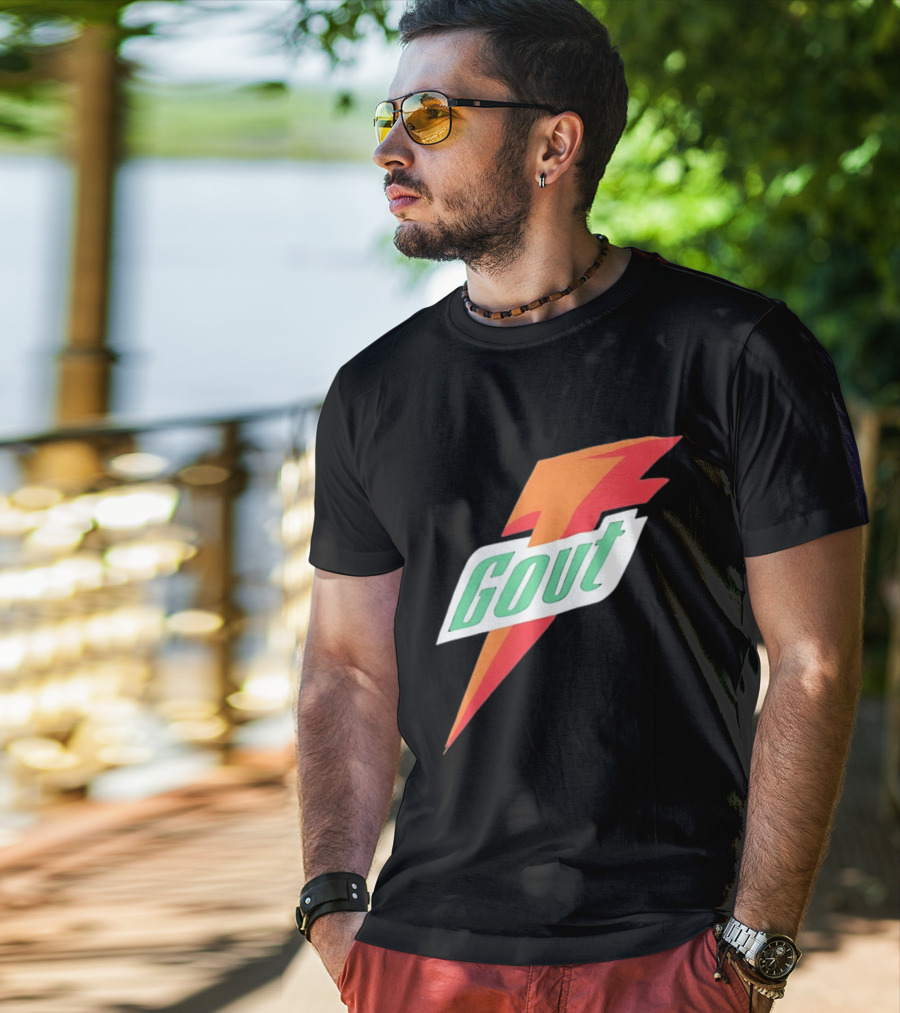Gout Parody Orange Bolt T-Shirt