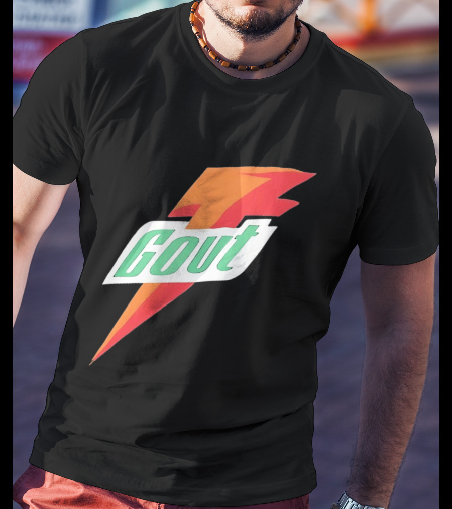 Gout Parody Orange Bolt T-Shirt