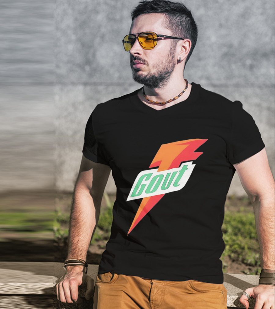 Gout Parody Orange Bolt T-Shirt