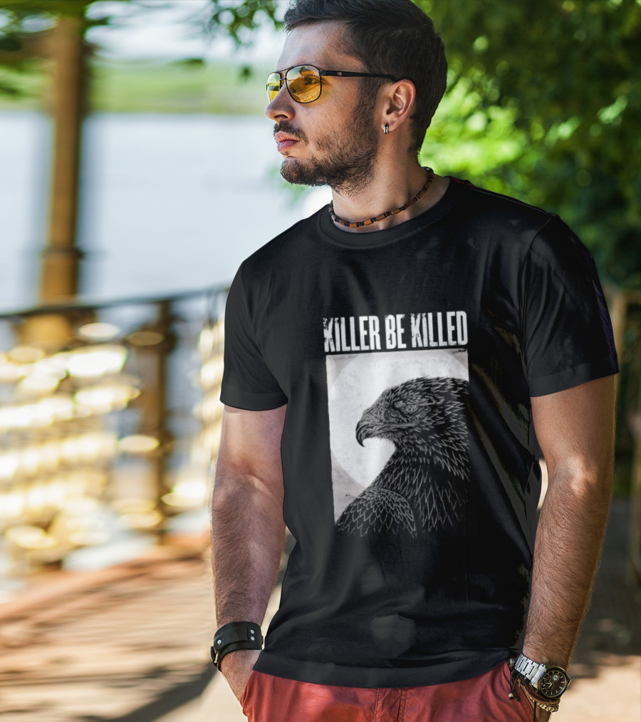 Killer Be Killed Black And White Eagle T-Shirt