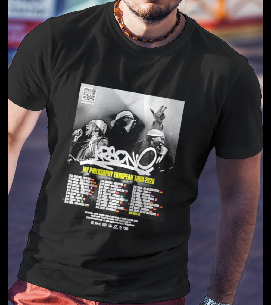 KRS One My Philosophy European Tour 2026 Dates And Locations T-Shirt