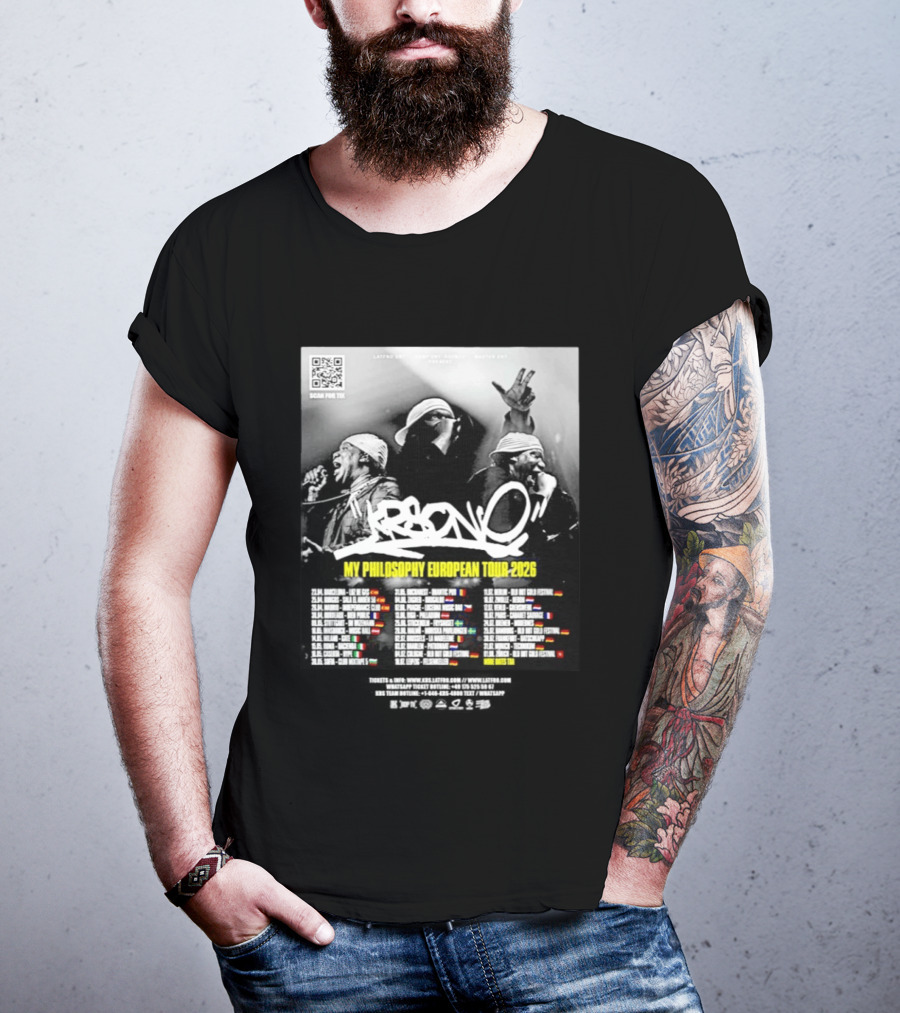 KRS One My Philosophy European Tour 2026 Dates And Locations T-Shirt