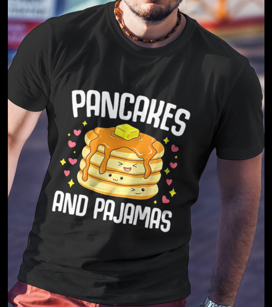 Pancakes And Pajamas Kawaii Cute Pancake Lover Toddler T-Shirt