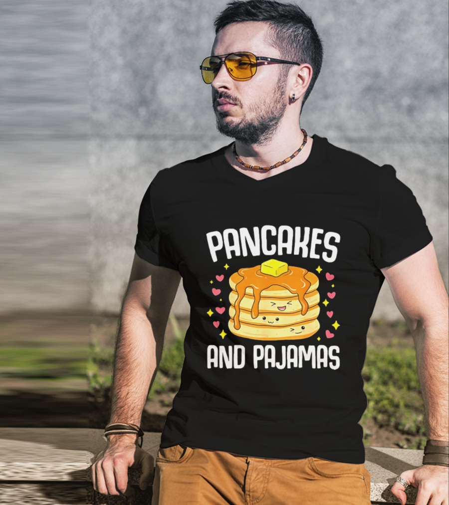 Pancakes And Pajamas Kawaii Cute Pancake Lover Toddler T-Shirt