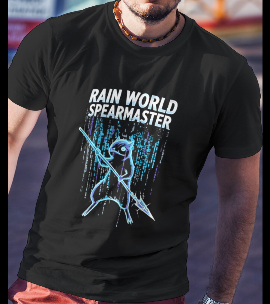 Rain World Spearmaster Character Art Neon Glow T-Shirt