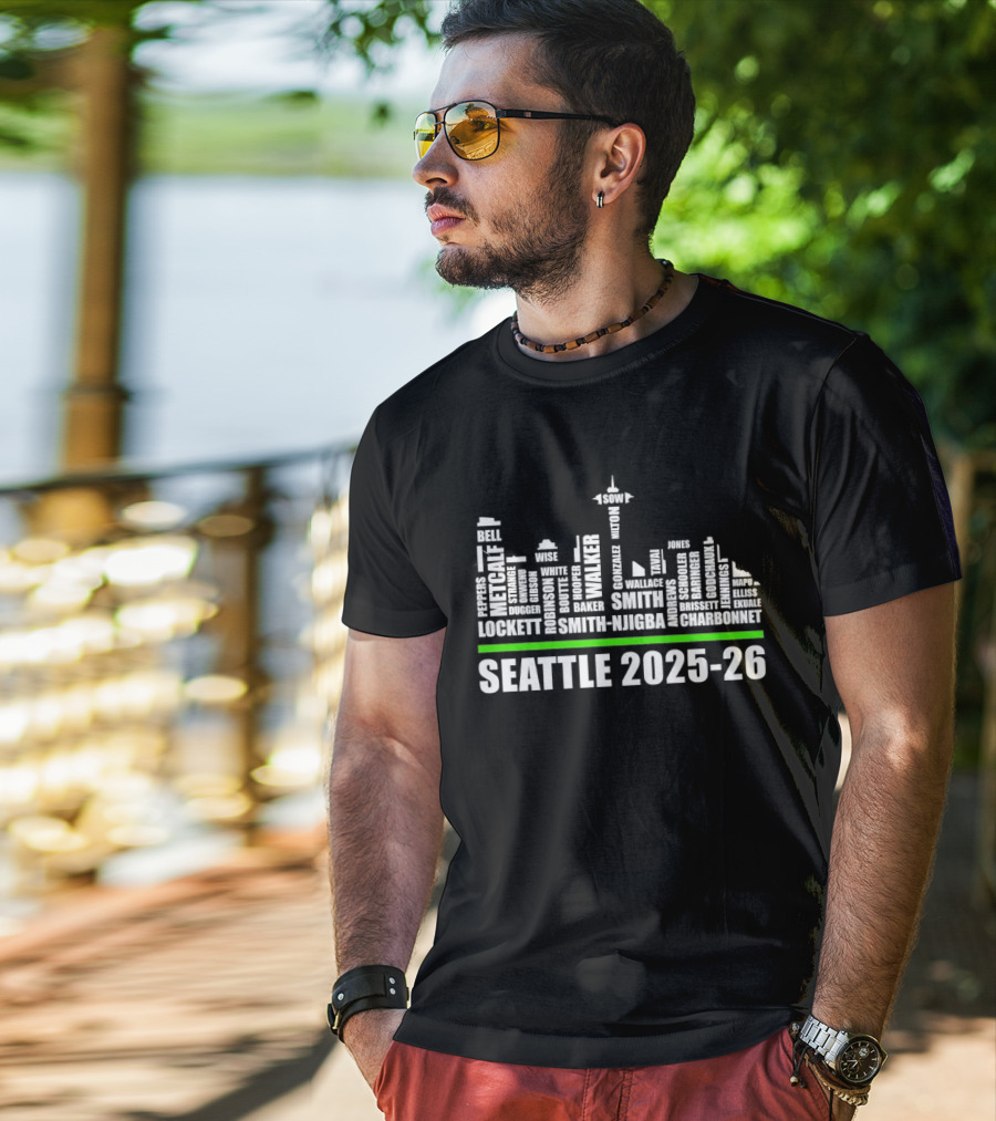 Seattle 2025 26 Skyline City Seahawks T-Shirt