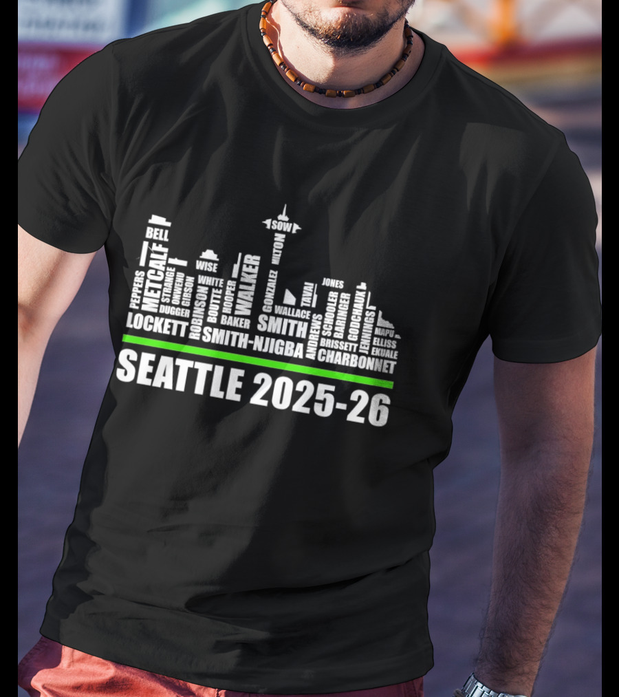 Seattle 2025 26 Skyline City Seahawks T-Shirt