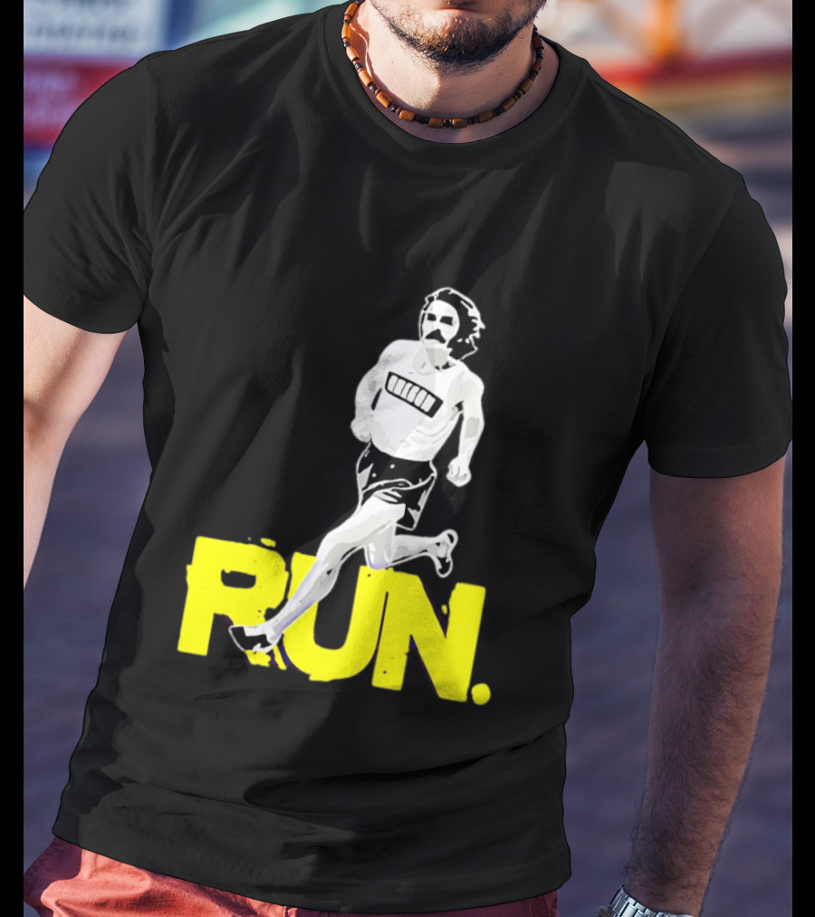 Steve Prefontaine Run Iconic Yellow T-Shirt