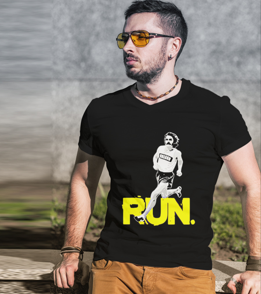 Steve Prefontaine Run Iconic Yellow T-Shirt