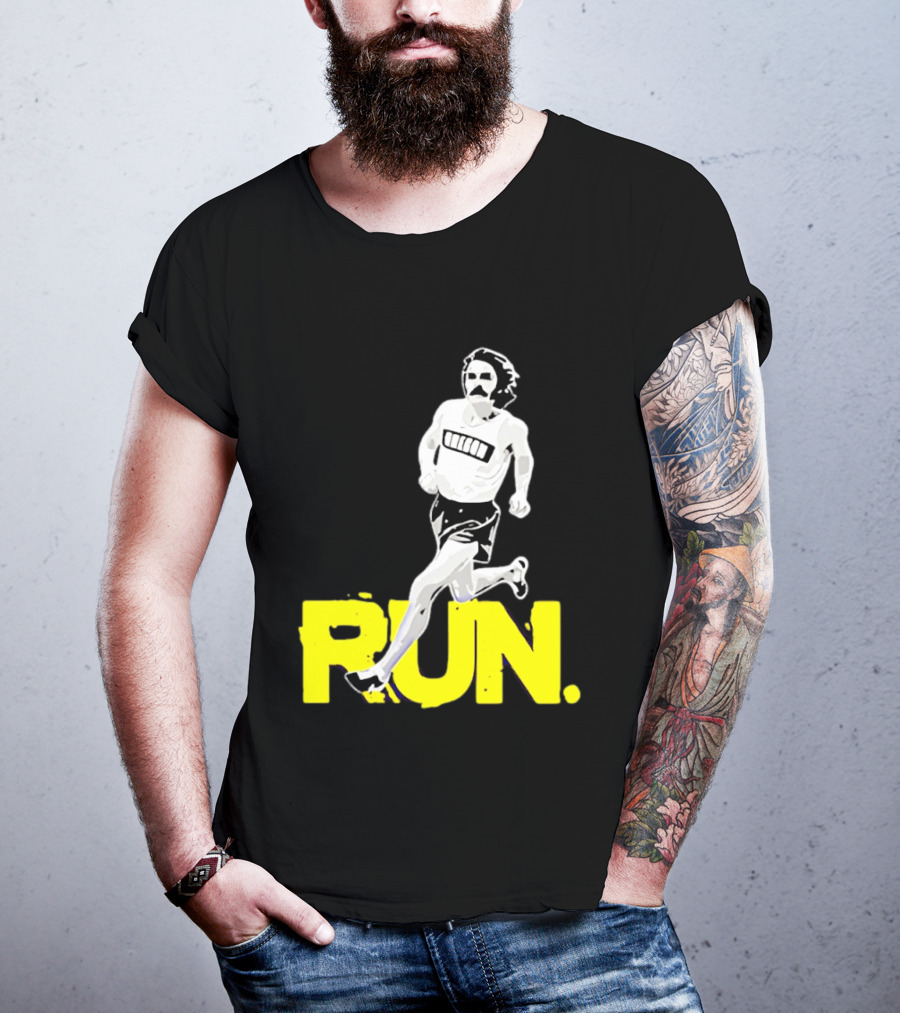 Steve Prefontaine Run Iconic Yellow T-Shirt
