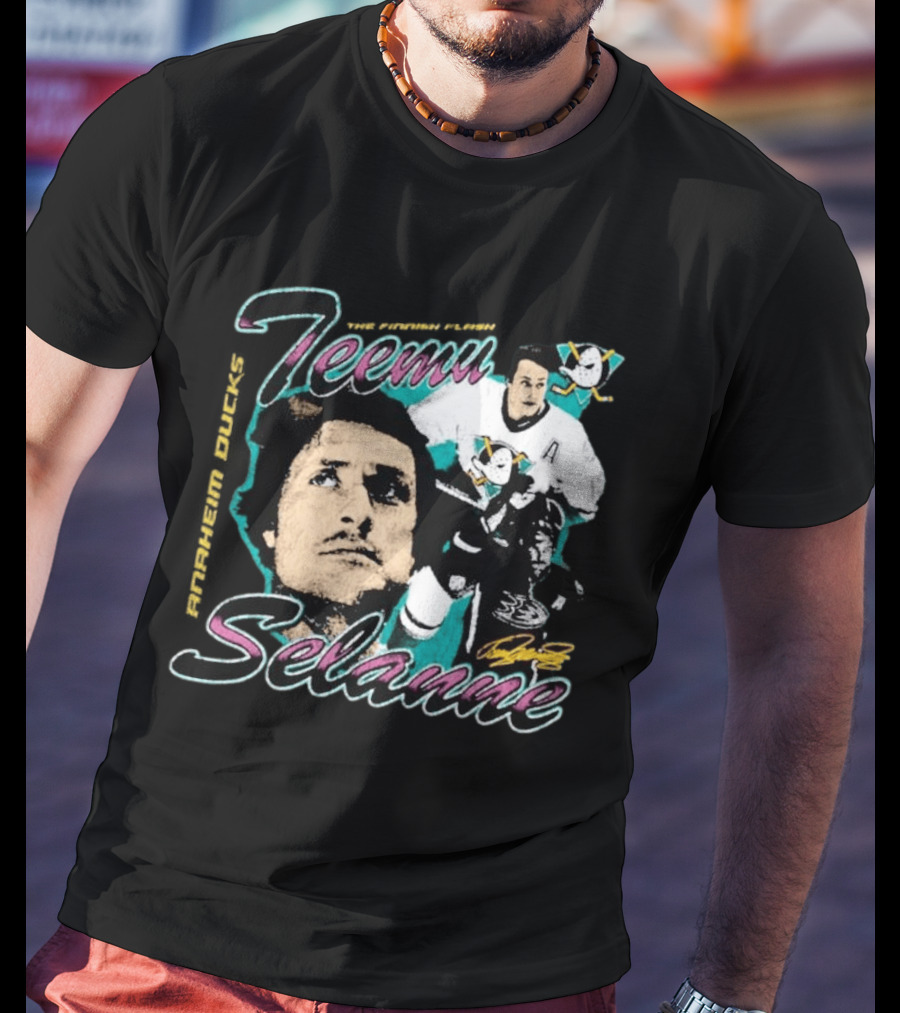 Teemu Selanne The Finnish Flash Anaheim Ducks T-Shirt