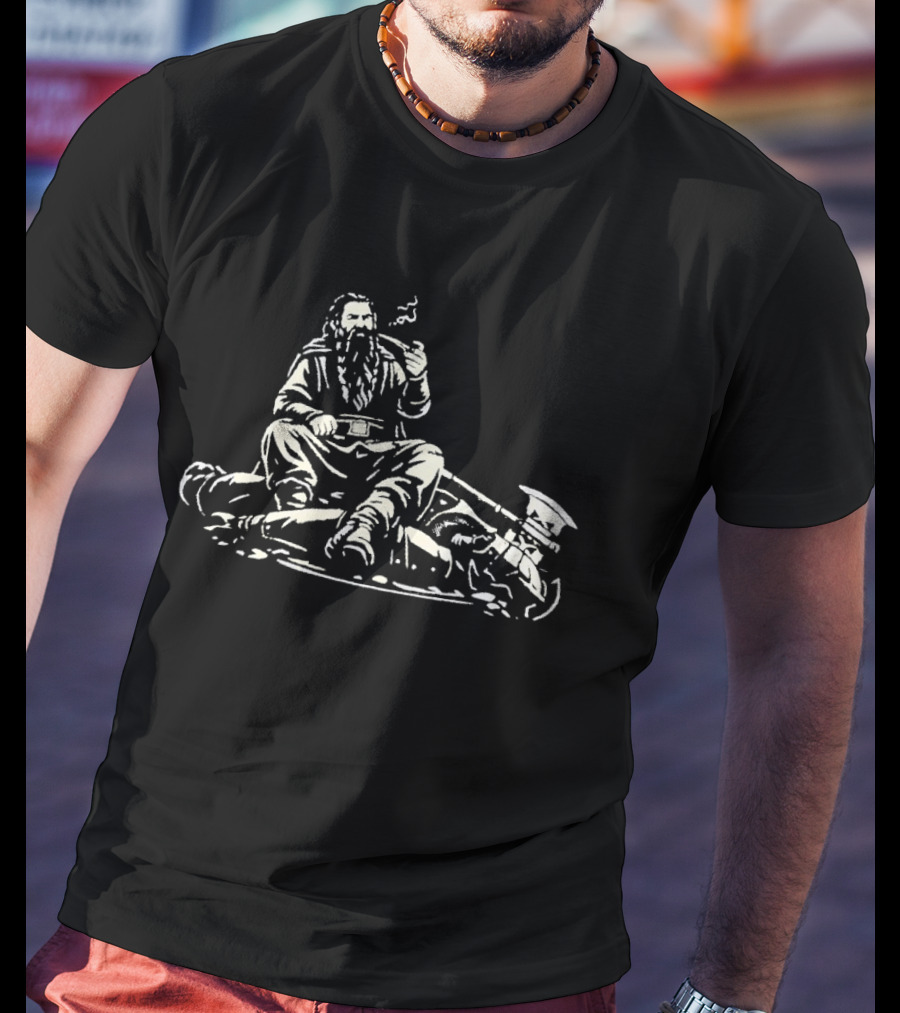 The Lord Of The Rings Gandalf Pipe Smoking Scene With Staff And Hat T-Shirt
