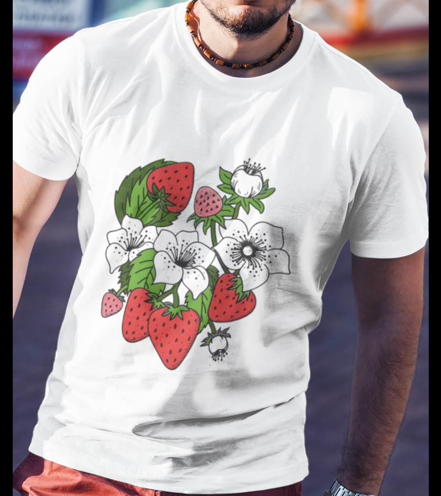 Big Bud Press Strawbaby Anniversary Strawberry Botanical T-Shirt
