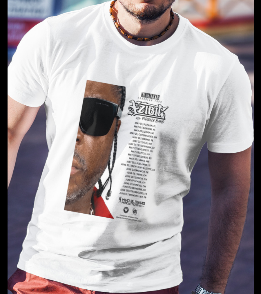 XZIBIT EU Tour 2026 Event Details Featuring Live Performances T-Shirt