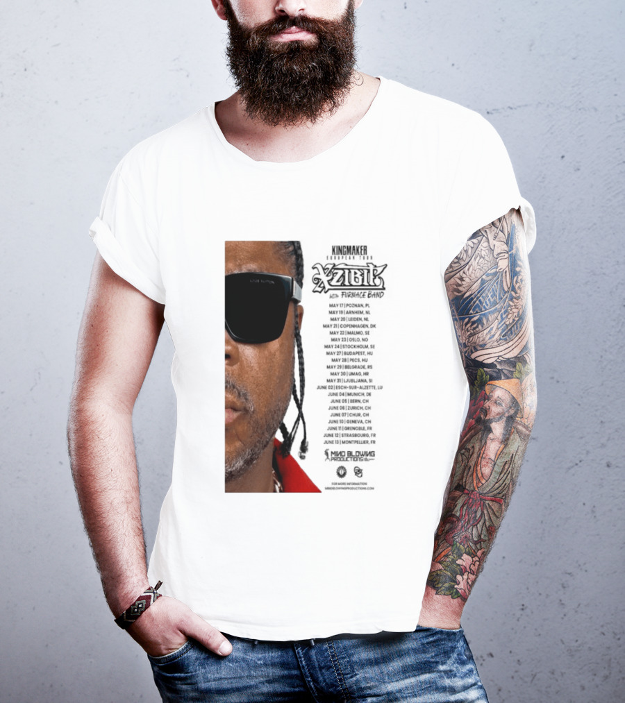 XZIBIT EU Tour 2026 Event Details Featuring Live Performances T-Shirt