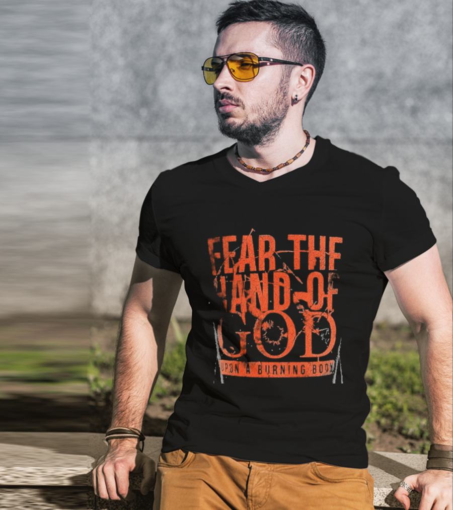 Upon A Burning Body Fear The Hand Of God Fiery Red T-Shirt