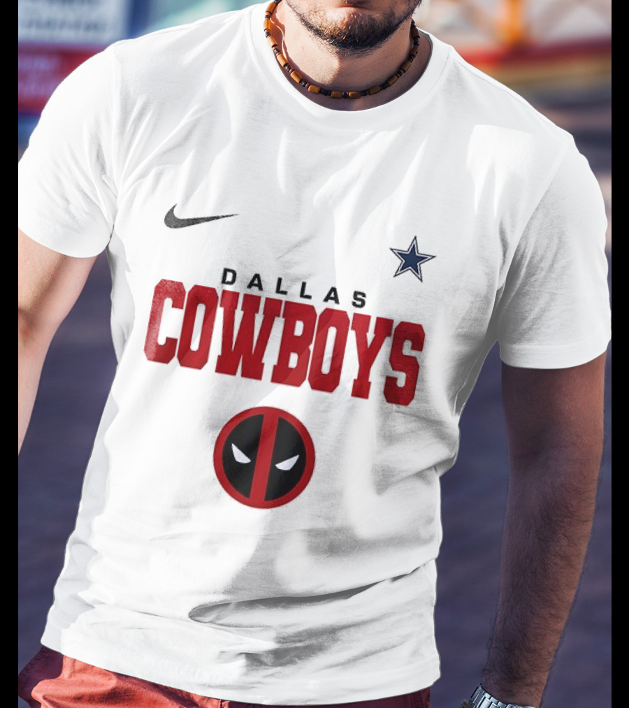 Dallas Cowboys Deadpool Collaboration Nike Star T-Shirt