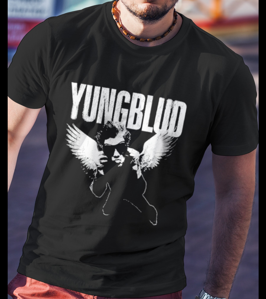 Yungblud Angel Wings Monochrome T-Shirt