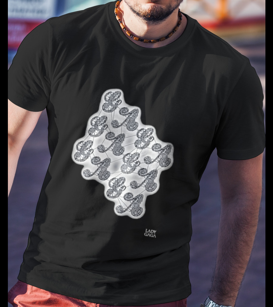 Lady Gaga Lace Gaga Artistic Monogram T-Shirt