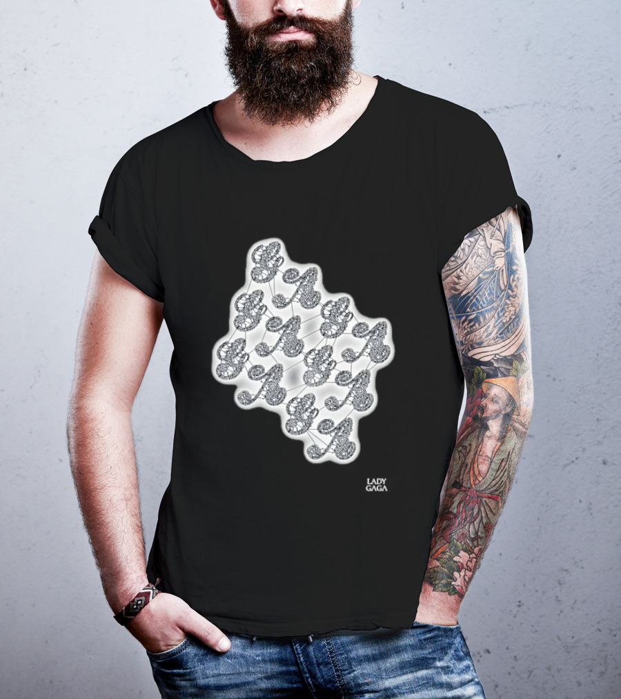 Lady Gaga Lace Gaga Artistic Monogram T-Shirt