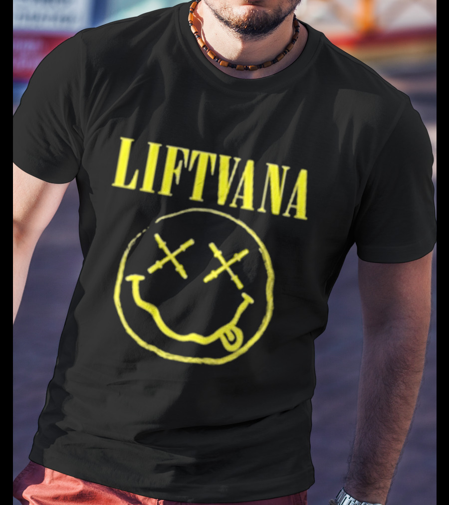 LIFTVANA Nirvana Smiley Face Icon With Yellow T-Shirt