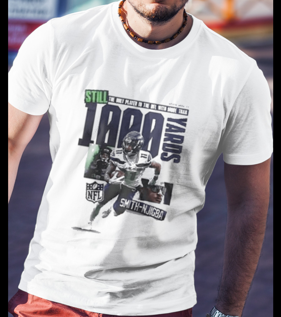 Jaxon Smith Njigba 1000 Yards Leading Receiver Seattle Seahawks T-Shirt