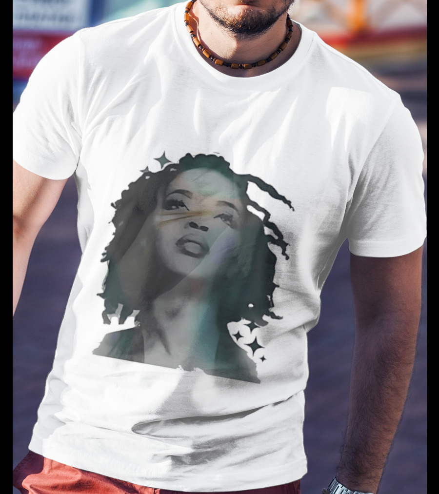 Lauryn Hill Watercolor Style Dreadlocks T-Shirt