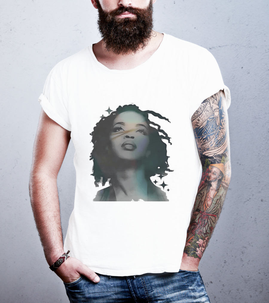 Lauryn Hill Watercolor Style Dreadlocks T-Shirt