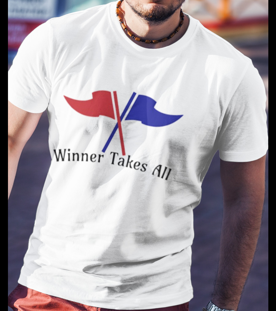 Winner Takes All Red And Blue Flags T-Shirt