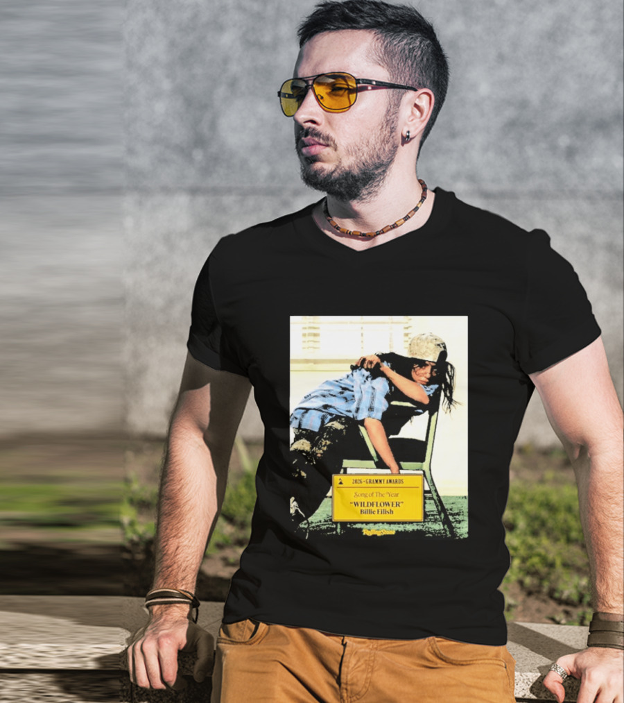 2026 Grammy Awards Song Of The Year Wildflower Billie Eilish Rolling Stone T-Shirt