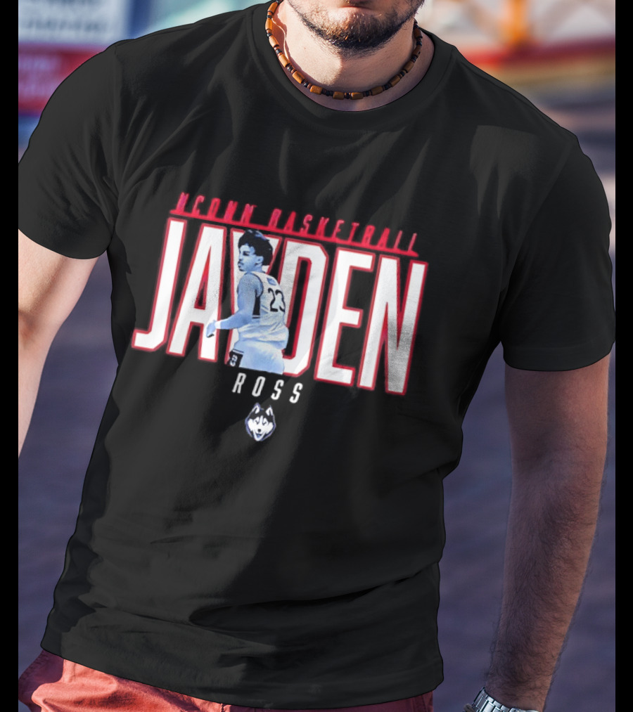 Jayden Ross UConn Huskies Basketball Player Number 23 T-Shirt