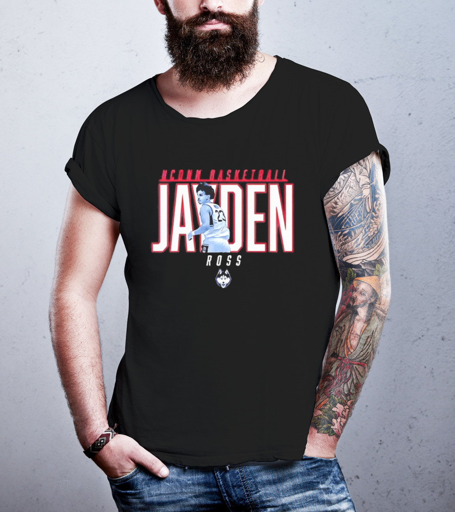 Jayden Ross UConn Huskies Basketball Player Number 23 T-Shirt