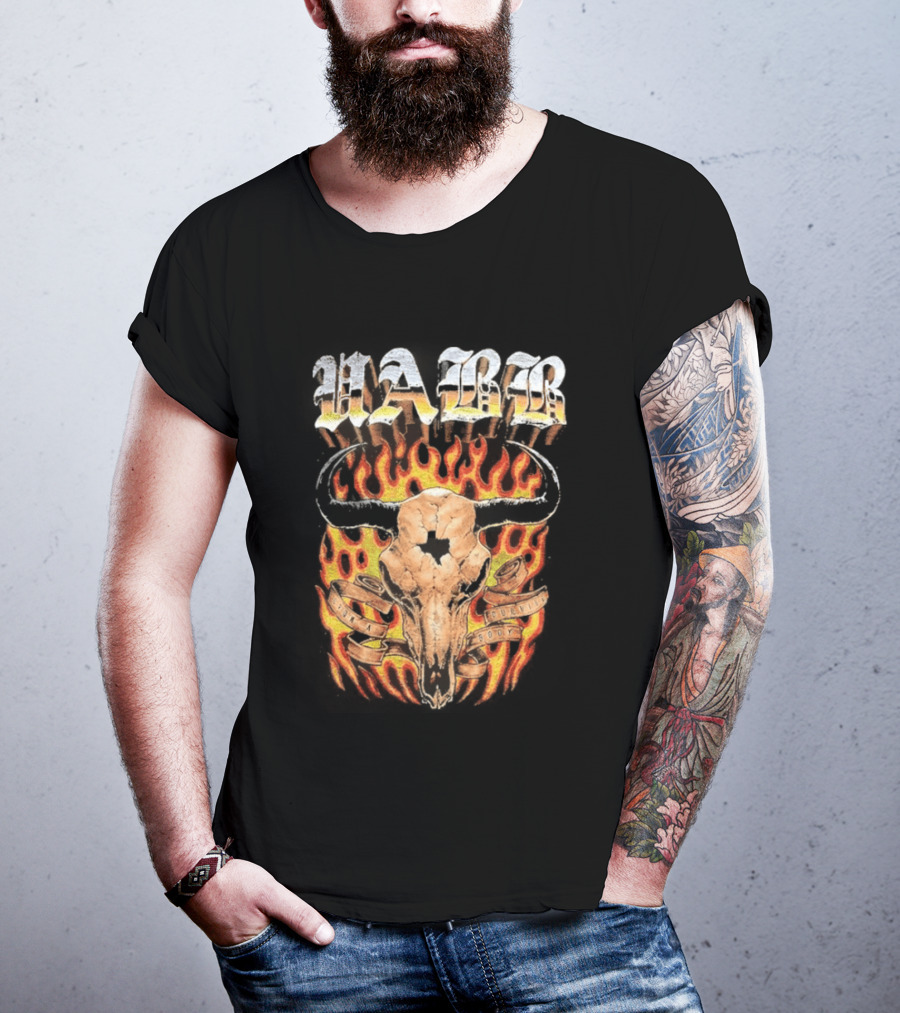 Upon A Burning Body Marr Texas Skull Flames T-Shirt