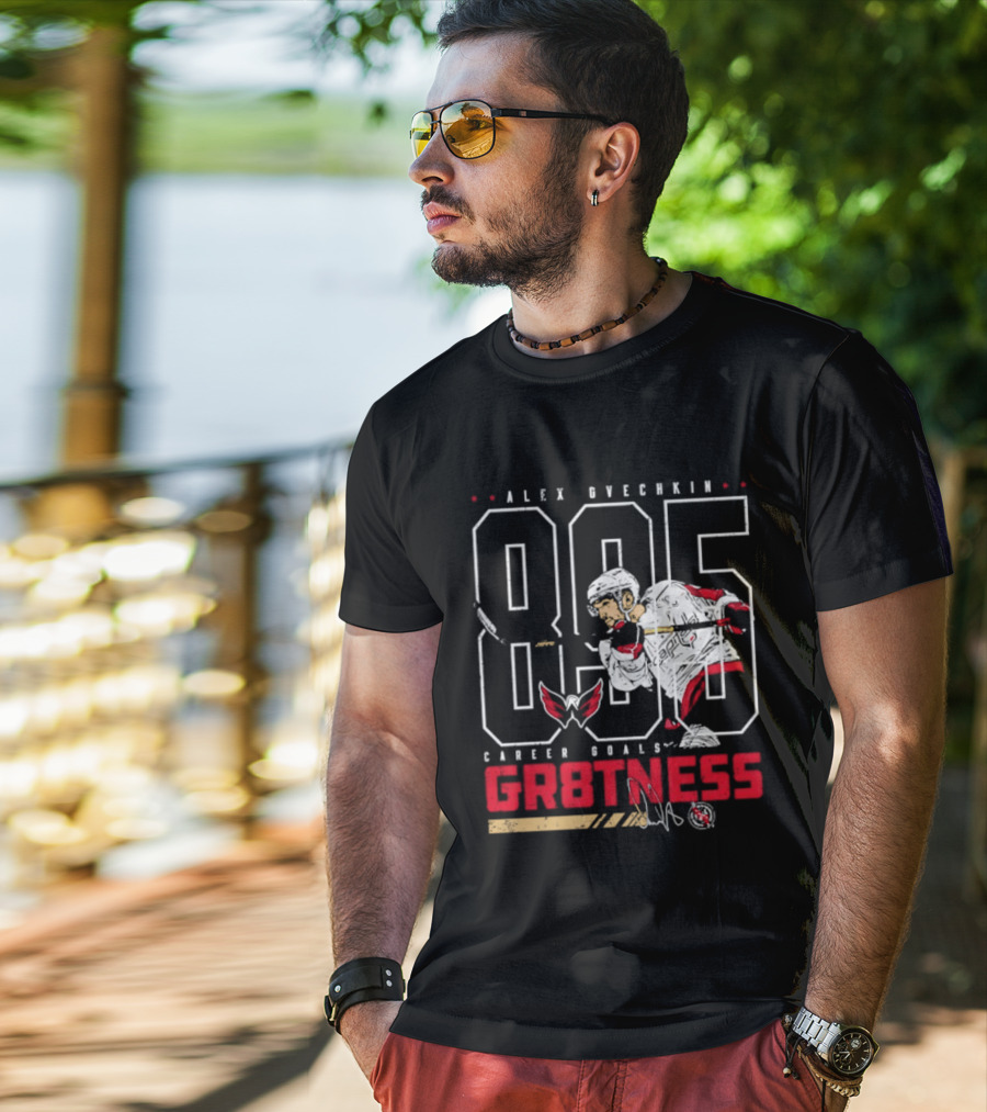 Alex Ovechkin 895 Career Goals GR8TNESS Washington Capitals Hockey T-Shirt