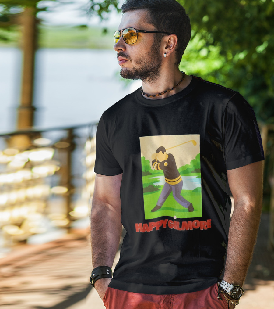 Happy Gilmore Hockey Player Golfing Pittsburgh Penguins T-Shirt