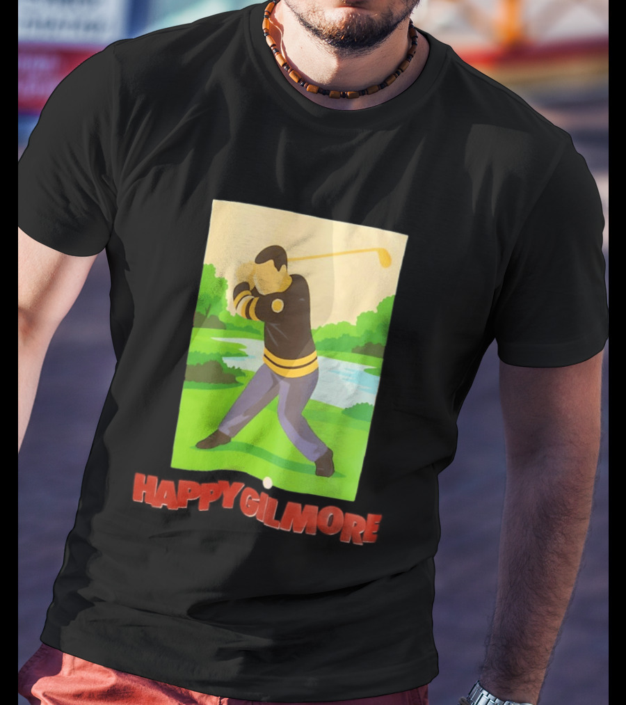 Happy Gilmore Hockey Player Golfing Pittsburgh Penguins T-Shirt