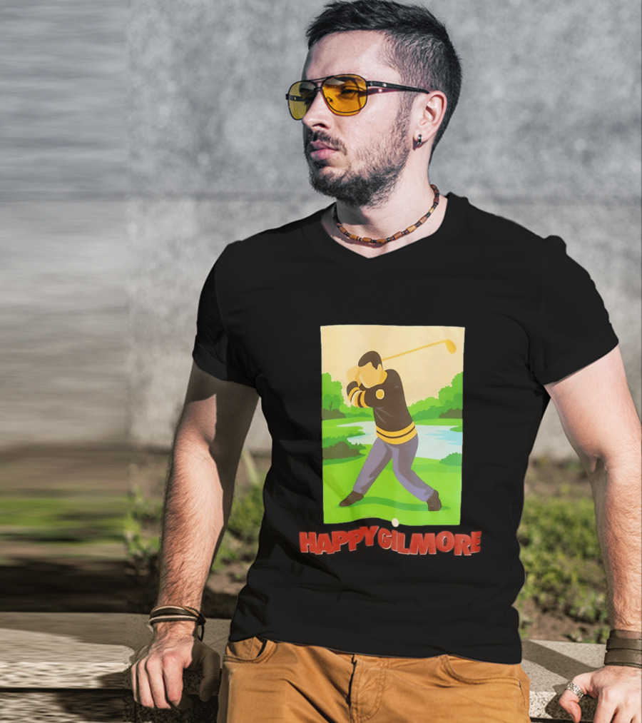 Happy Gilmore Hockey Player Golfing Pittsburgh Penguins T-Shirt
