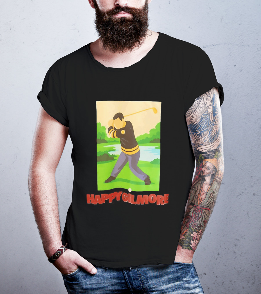 Happy Gilmore Hockey Player Golfing Pittsburgh Penguins T-Shirt