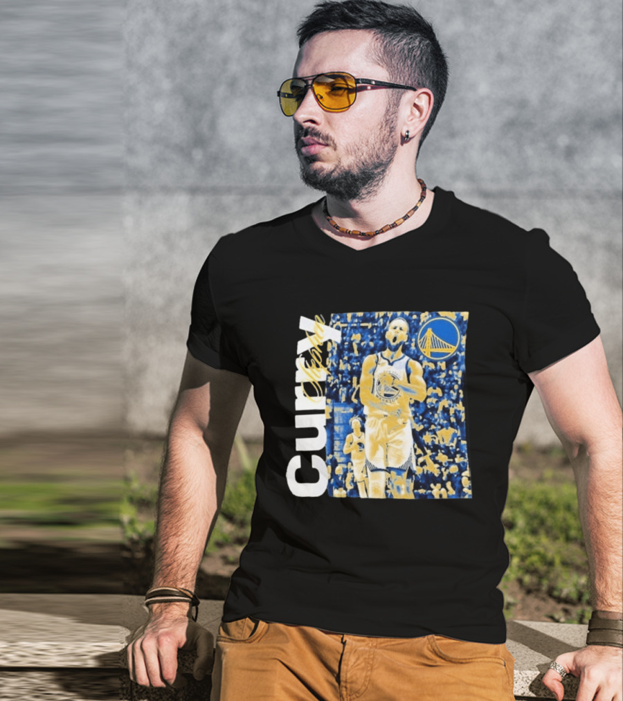 Stephen Curry Golden State Warriors NBA Season Start Action T-Shirt