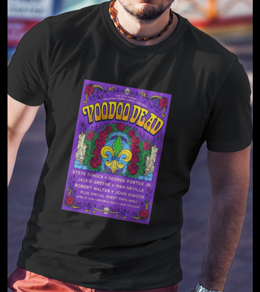 Voodoo Dead 13th Annual Nolafunk Series Jazz Fest New Orleans 2026 April 25 Republic NOLA T-Shirt