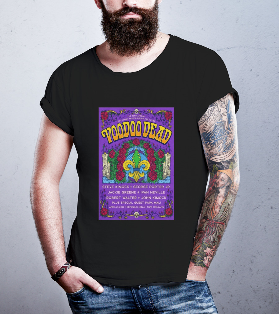 Voodoo Dead 13th Annual Nolafunk Series Jazz Fest New Orleans 2026 April 25 Republic NOLA T-Shirt