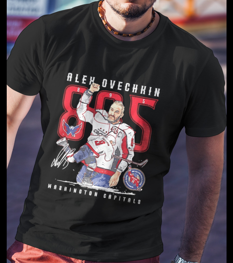Alexander Ovechkin 895 Goal Scorer Washington Capitals Iconic Jersey Number NHL Champion T-Shirt