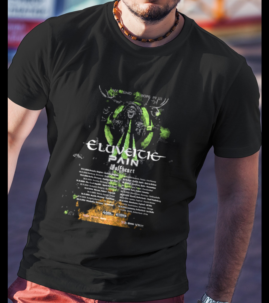 Eluveitie Pan European Tour 2026 Dates Part 3 Music Event T-Shirt